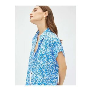 Koton Floral Shirt Short Sleeves Ecovero® Viscose
