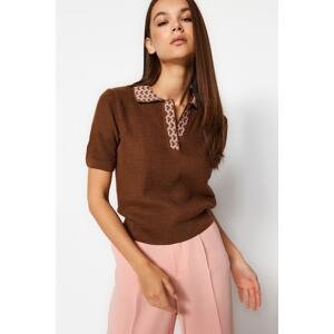 Trendyol Mink Polo Neck Knitwear Blouse