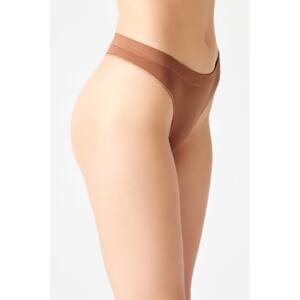 LOS OJOS Brown Seamless Thong Panties Thong