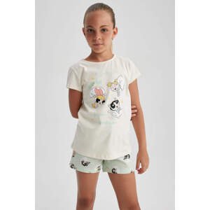 DEFACTO Relax Fit PowerPuff Girls Licensed Knitted Pyjamas