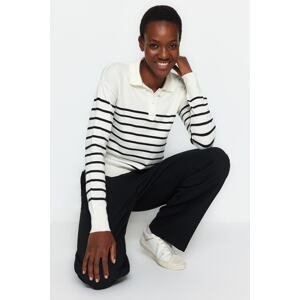 Trendyol Ecru Premium/špeciálna priadza Pletený sveter