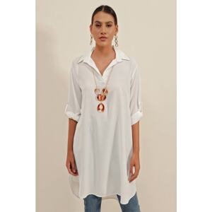 Bigdart 5892 Necklace Tunic - White