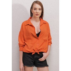Bigdart 20153 Single Pocket Oversize Shirt - Orange
