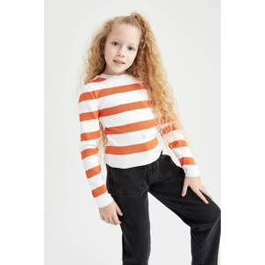 DEFACTO Girl Crop Crew Neck Pullover