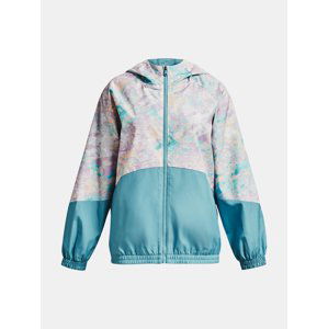 Under Armour Jacket Woven Printed FZ Jacket-BLU - Girls