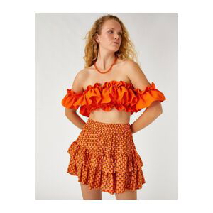 Koton Tiered Mini Skirt with Elastic Waist