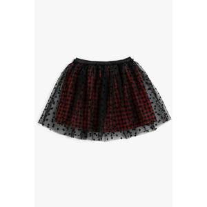 Koton Girl's Red Plaid Skirt