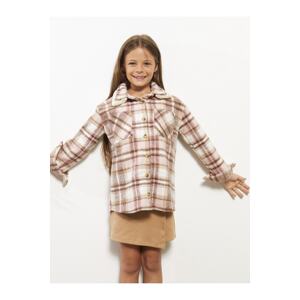 LC Waikiki Plaid Long Sleeve Girls Shirt Jacket