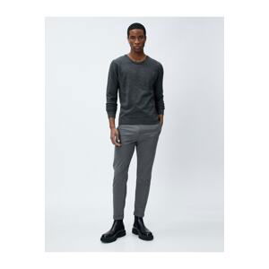 Koton Basic Sweater Crew Neck Slim Fit Long Sleeve Textured