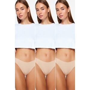 Trendyol Ten Ten 3-Pack Polyamide Laser Cut Invisible Classic Panties