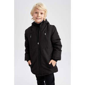 DEFACTO Hooded Plush Coat