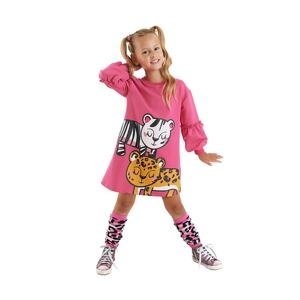 mshb&g Leopard Zebra Girls Pink Dress