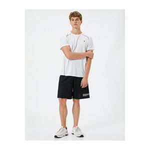 Koton Sports Shorts Slogan Printed Pocket Detailed Lace Waist