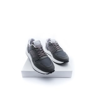 Marjin Men's Sneakers Parachute Fabric Detail Thick Sole Lace-Up Sneakers Zefira Gray