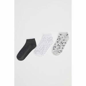 DEFACTO Women's Cotton 3 Pack Short Socks