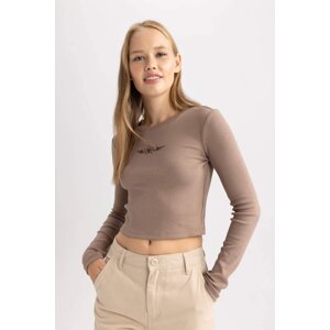 DEFACTO Slim Fit Camisole Long Sleeve T-Shirt