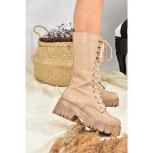 Fox Shoes Nude Women's Thick-Soleed Boots