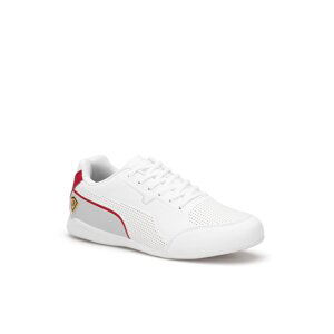 DARK SEER Men's White Red Sneakers