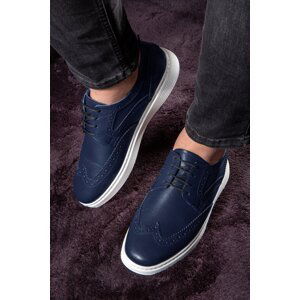 Ducavelli Night Genuine Leather Men's Casual Shoes, Summer Shoes, Light Shoes, Lace-Up Leather Shoes