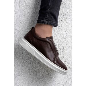 Ducavelli Espo Men's Genuine Leather Sneakers, Elasticated Sneakers, Genuine Leather Sneakers, Men's Sneakers.