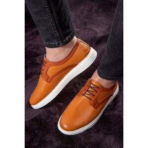 Ducavelli Work Genuine Leather Men's Casual Shoes, Lace-Up Shoes, Summer Shoes, Light Shoes