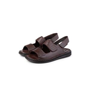 Ducavelli Luas Men's Genuine Leather Sandals, Genuine Leather Sandals, Orthopedic Sole Sandals.