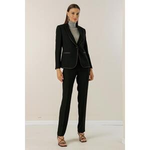 By Saygı Pile Lined Single-Button Set with Jacket and Pants.
