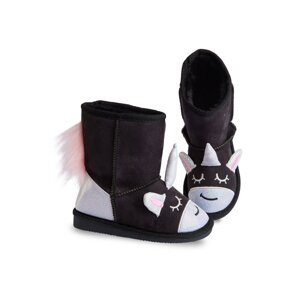 Denokids Black Unicorn Girls' Boots