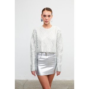 VATKALI Knitted patterned crop sweater