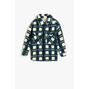 Koton Boy's Blue Plaid Jacket