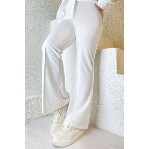 InStyle španielske nohavice na nohy - biele