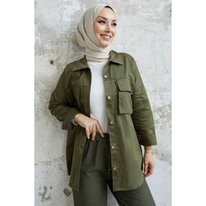 InStyle Marley vrecková bunda detailná - khaki