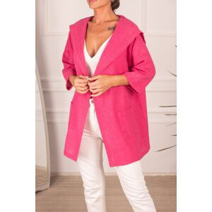 armonika Women's Fuchsia Seasonal Jacket with Sleeves Epaulette