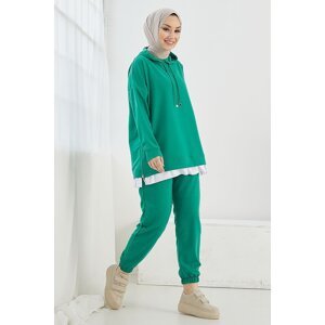 InStyle Losya Hooded Double Suit with Side Zippers - Emerald