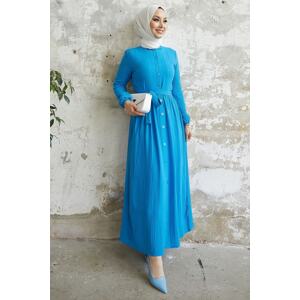 InStyle Lemina Belted Dress - Blue