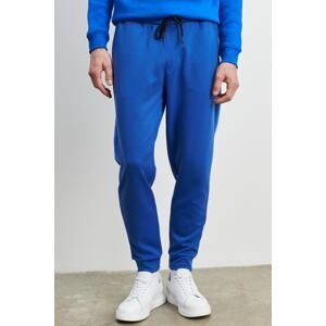 AC&Co / Altınyıldız Classics Men's Saxon Blue Standard Fit Normal Cut, Elastic Waist And Legs. Comfortable Sports Sweatpants.
