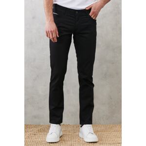 AC&Co / Altınyıldız Classics Men's Black Slim Fit Slim Fit 5 Pockets Flexible Chino Trousers.