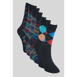 AC&Co / Altınyıldız Classics Men's Multi-Colored Patterned 6-Piece Socks