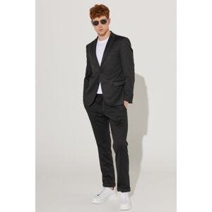 ALTINYILDIZ CLASSICS Men's Anthracite Slim Fit Narrow Cut Mono Collar Knitted Suit