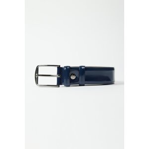 ALTINYILDIZ CLASSICS Men's Navy Blue Patent Leather Belt
