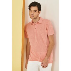 ALTINYILDIZ CLASSICS Pánske tričko Dry Rose Slim Fit Slim Fit Polo Neck Hladký ležérny tričko.