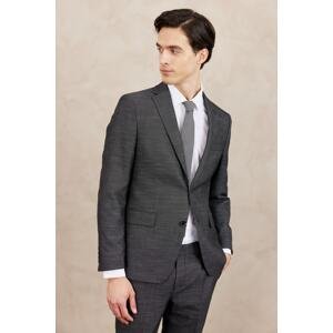 ALTINYILDIZ CLASSICS Men's Black-white Slim Fit Slim Fit Mono Collar Patterned Suit