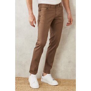 ALTINYILDIZ CLASSICS Men's Mink Slim Fit Slim Fit Cotton Comfort Trousers that can stretch 360 Degrees in All Directions.