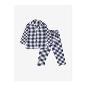 LC Waikiki Shirt Collar Long Sleeve Plaid Baby Boy Pajamas Set