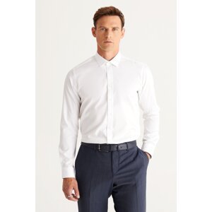 ALTINYILDIZ CLASSICS Men's White Non-iron Non-iron Slim Fit Slim Fit 100% Cotton Shirt.
