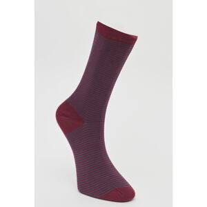 ALTINYILDIZ CLASSICS Men's Claret Red Anthracite Patterned Claret Red Anthracite Bamboo Casual Socks.