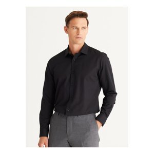 ALTINYILDIZ CLASSICS Altinyıldız Classics Slim Fit Classic Collar Men's Black Shirt