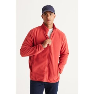 AC&Co / Altınyıldız Classics Men's Coral Anti-pilling Anti-Pilling Standard Fit High Bato Collar Sweatshirt Fleece Jacket