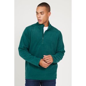 AC&Co / Altınyıldız Classics Men's Green Anti-pilling Anti-Pilling Standard Fit High Neck Cold Proof Fleece Sweatshirt