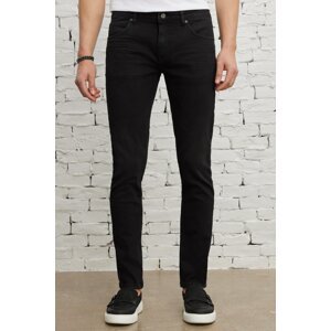 AC&Co / Altınyıldız Classics Men's Anthracite Extra Slim Fit Slim Fit Riss Cotton Flexible Denim Jeans.